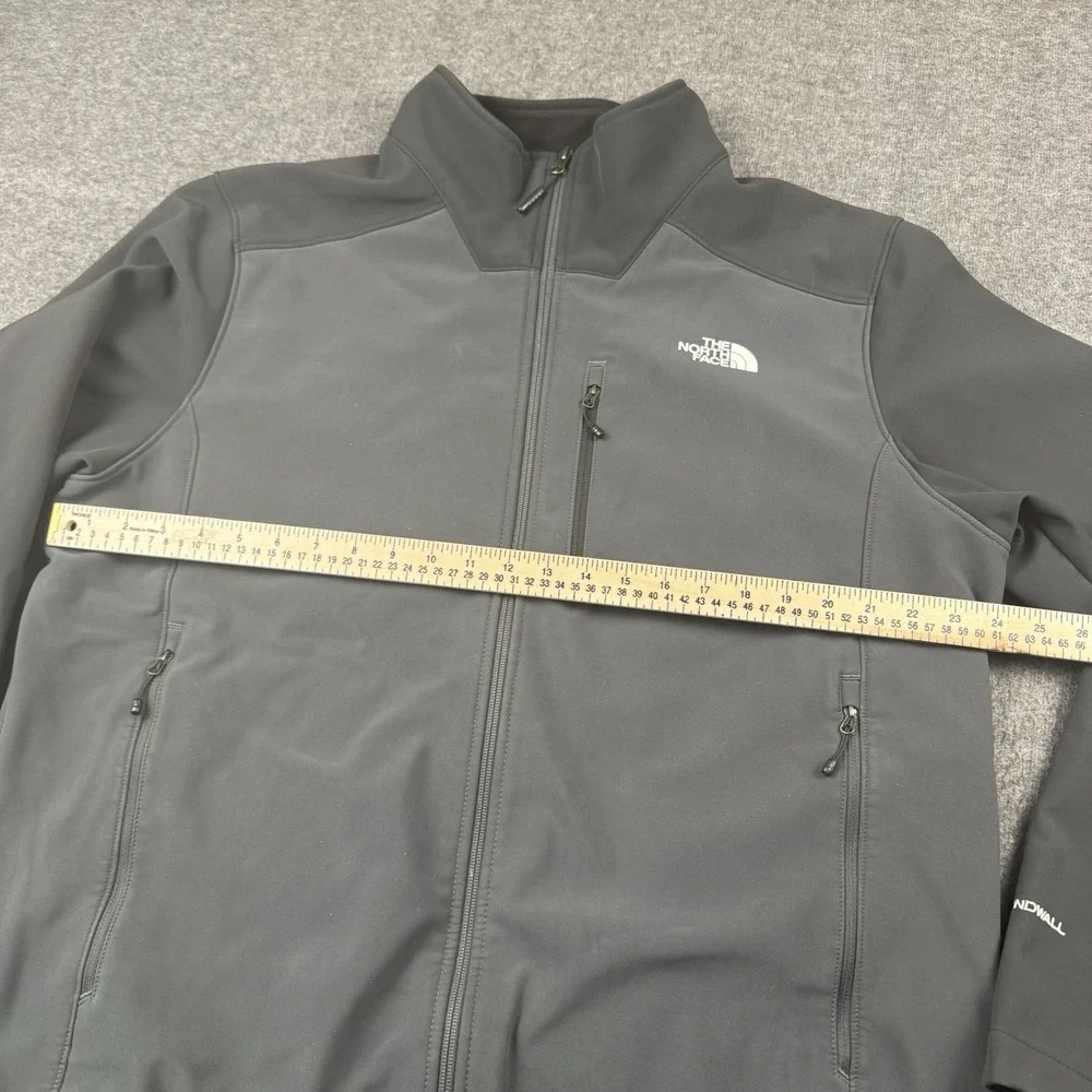 The North Face Jacket Mens XL‎ Black WindWall Softshell Full Zip Hiking Outdoors